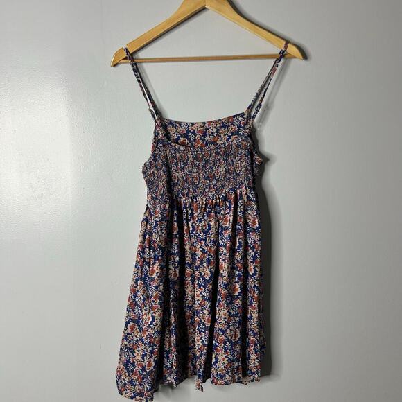Natural Life Bailey Mini Dress Women’s Medium Bohemian Hippie Floral Smocked - Picture 8 of 8